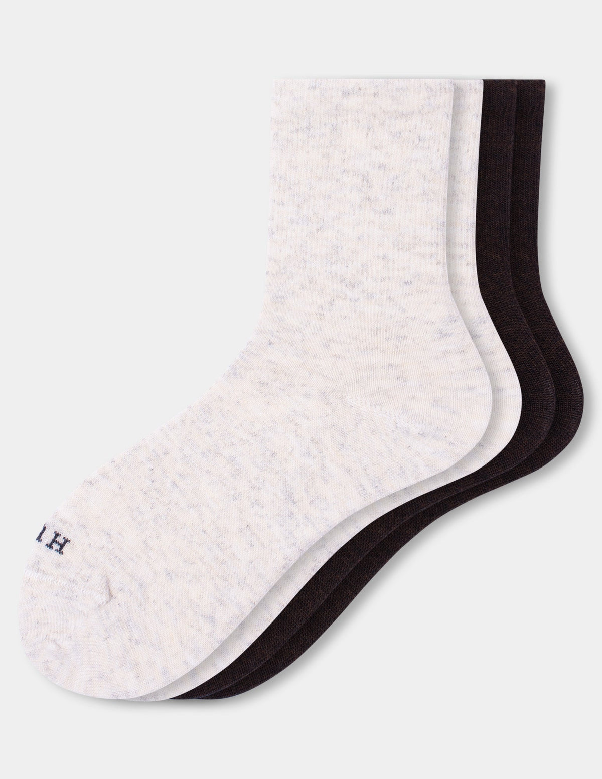 Wool Blend Mini Crew 2 Pair Pack - Espresso | Hue