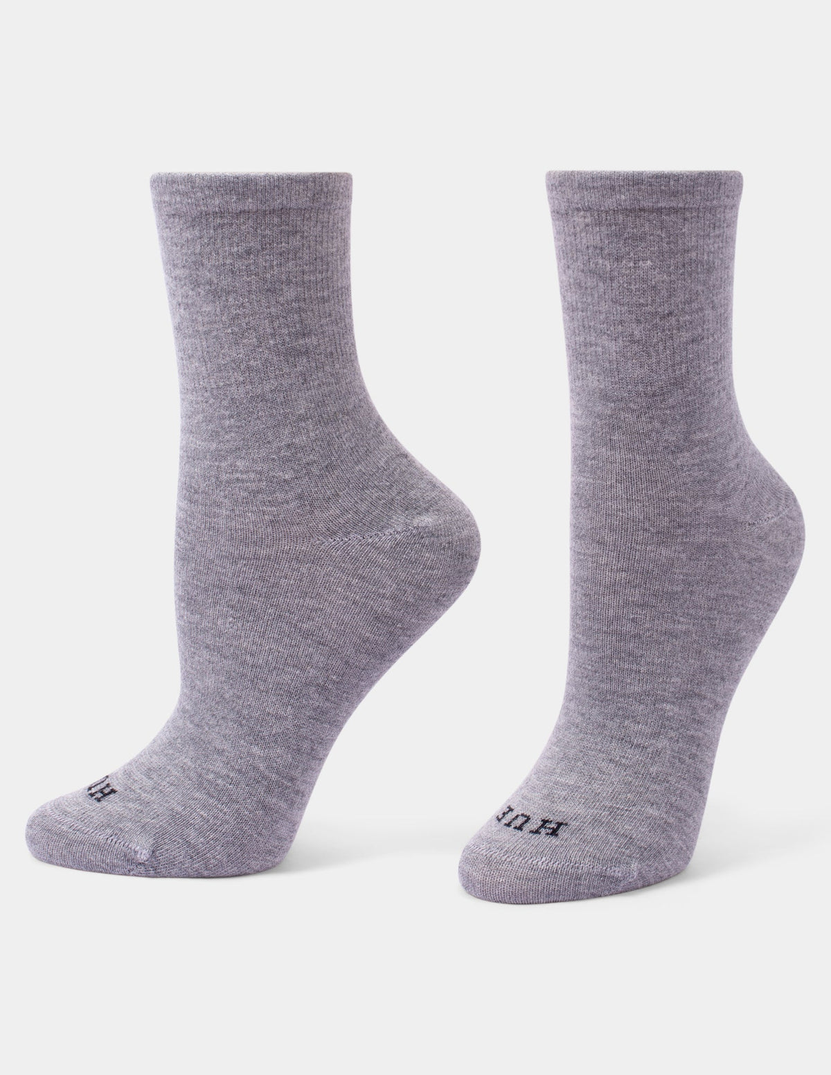 Wool Blend Mini Crew 2 Pair Pack - Heather Grey | Hue