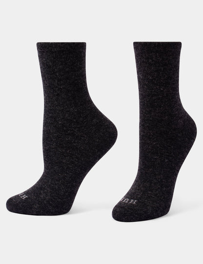 Wool Blend Mini Crew 2 Pair Pack - Heather Grey | Hue
