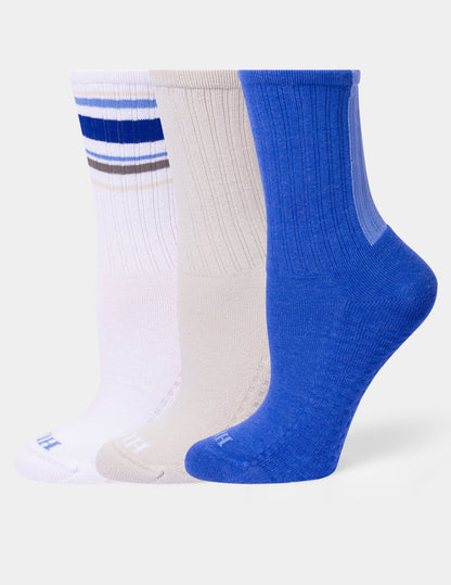 Air Cushion Sport Crew 3 Pair Pack - Dazzling Blue | Hue