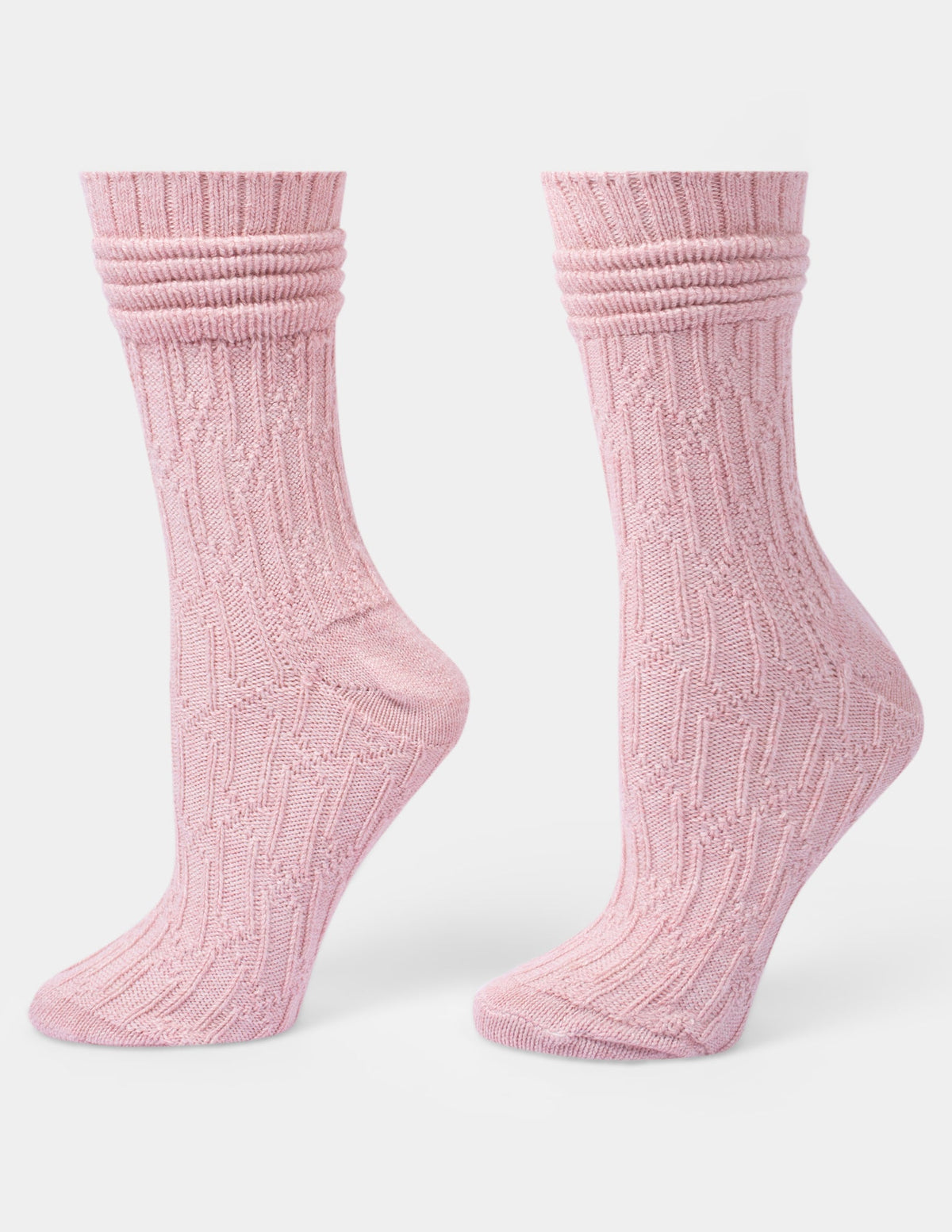 Bubble Cable Boot Sock 2 Pair Pack - Pink | Hue