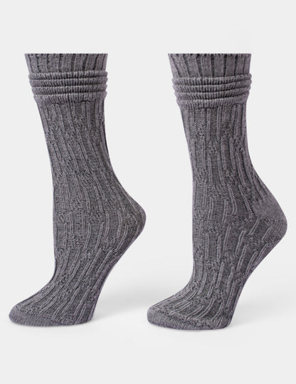 Bubble Cable Boot Sock 2 Pair Pack - Pink | Hue