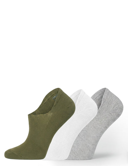 Cotton No Show Arch Hug Sock 3 Pair Pack - Earthy | Hue