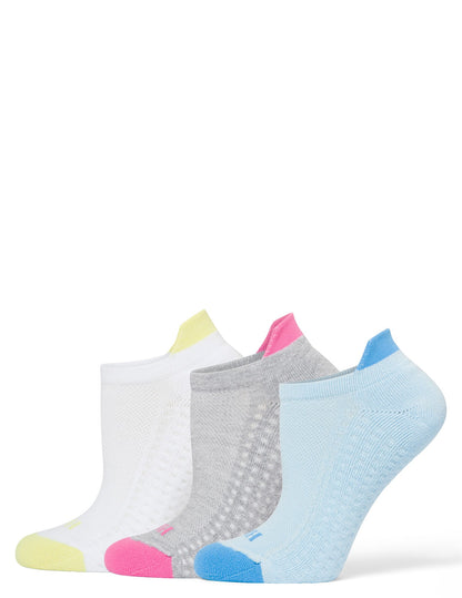 Air Cushion Tab Back No Show Sock 3 Pair Pack - Color Block | Hue