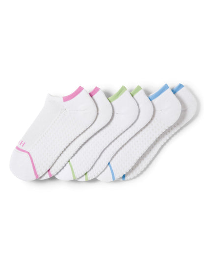 Air Cushion No Show Socks 3 Pair Pack - Tipped | Hue