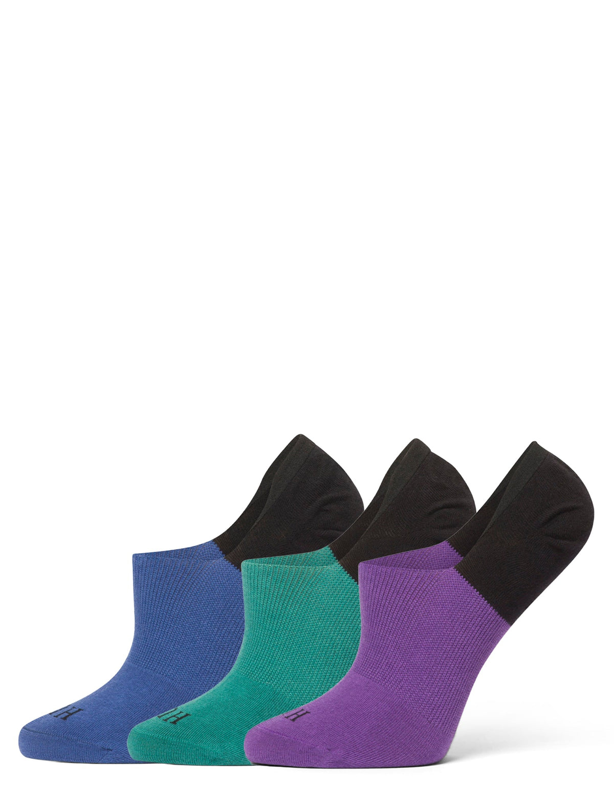 Cotton No Show Arch Hug Sock 3 Pair Pack - Blue | Hue