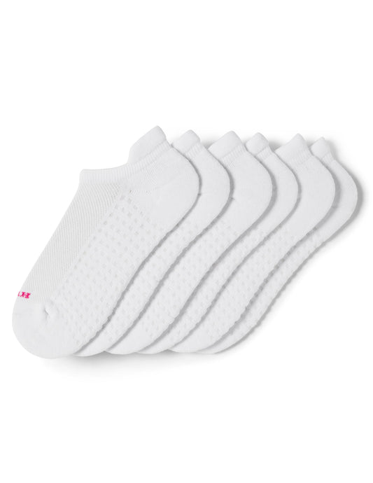 Air Cushion Tab Back No Show Sock 3 Pair Pack - White | Hue