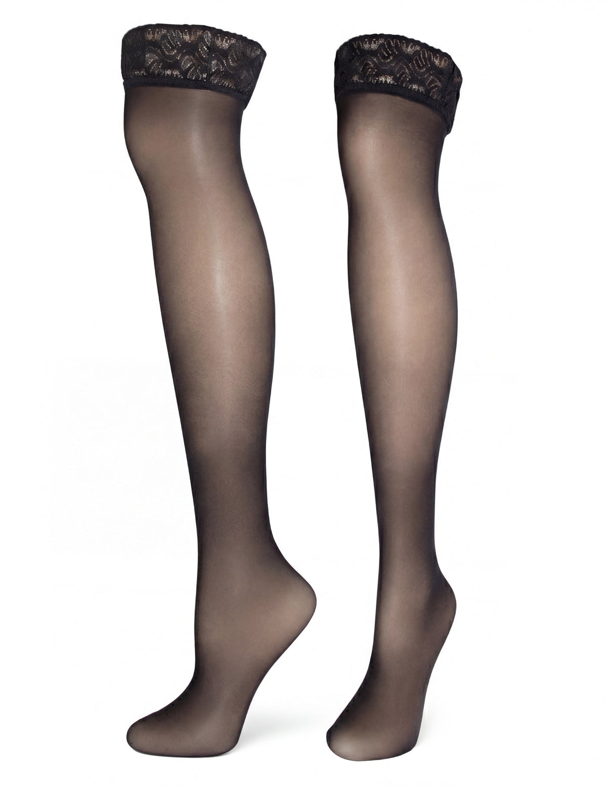 French Lace Thigh High - Black | Hue