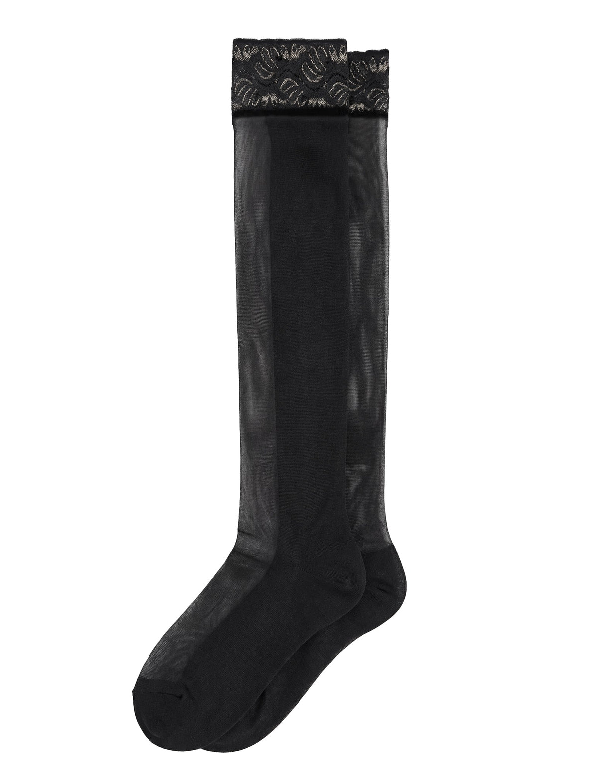French Lace Thigh High - Black | Hue