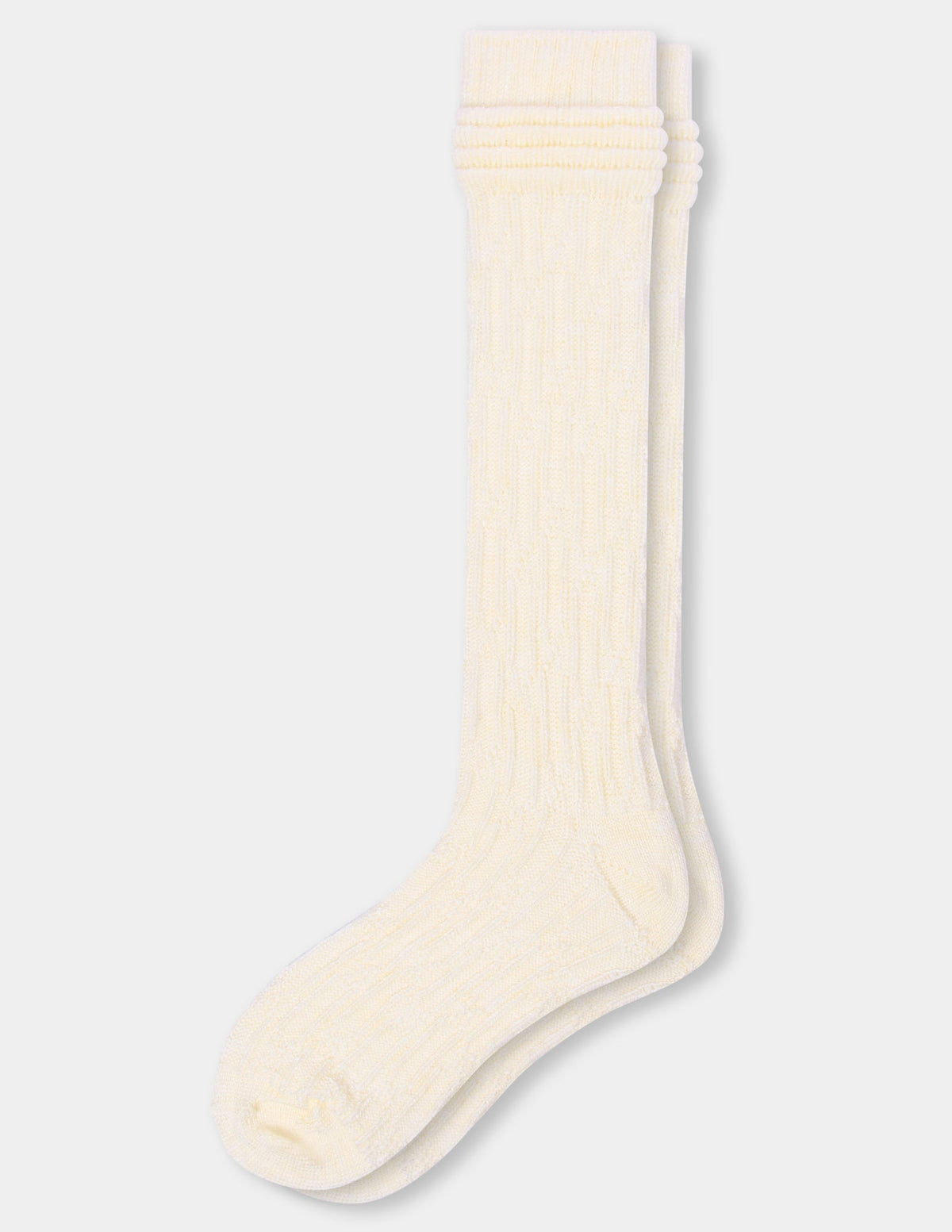 Bubble Cable Knee Sock - Ivory | Hue