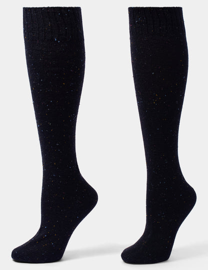 Tweed Knee Sock - Black | Hue