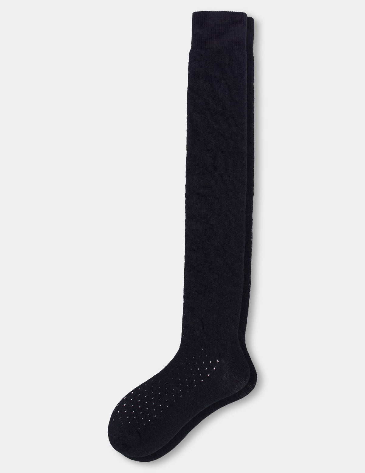 Pointelle Over The Knee Sock - Black | Hue