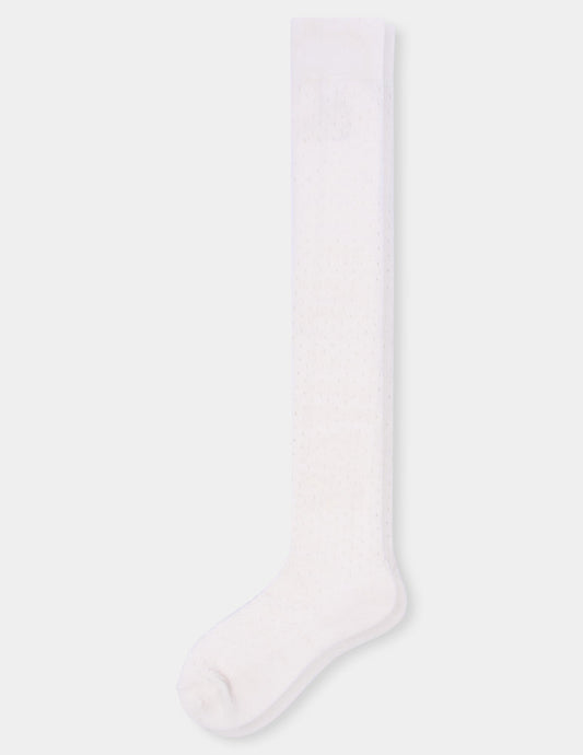 Pointelle Over The Knee Sock - Ivory | Hue