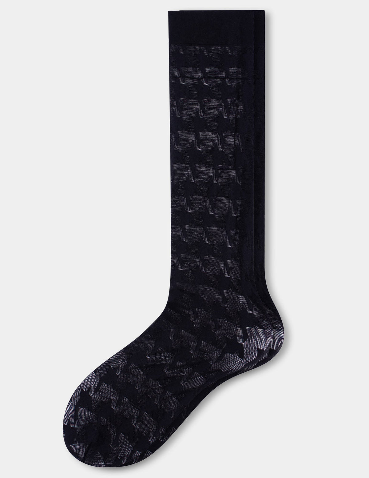 Bold Houndstooth Knee High - Black | Hue