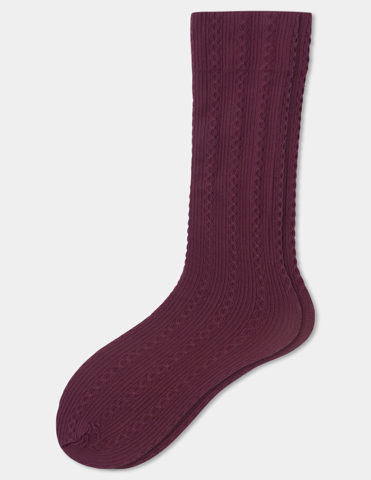 Cable Ribbed Knee High - Winetasting | Hue