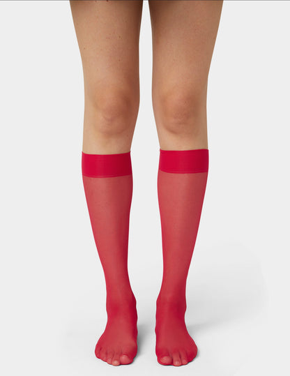 Sheer Knee High - Jester Red | Hue