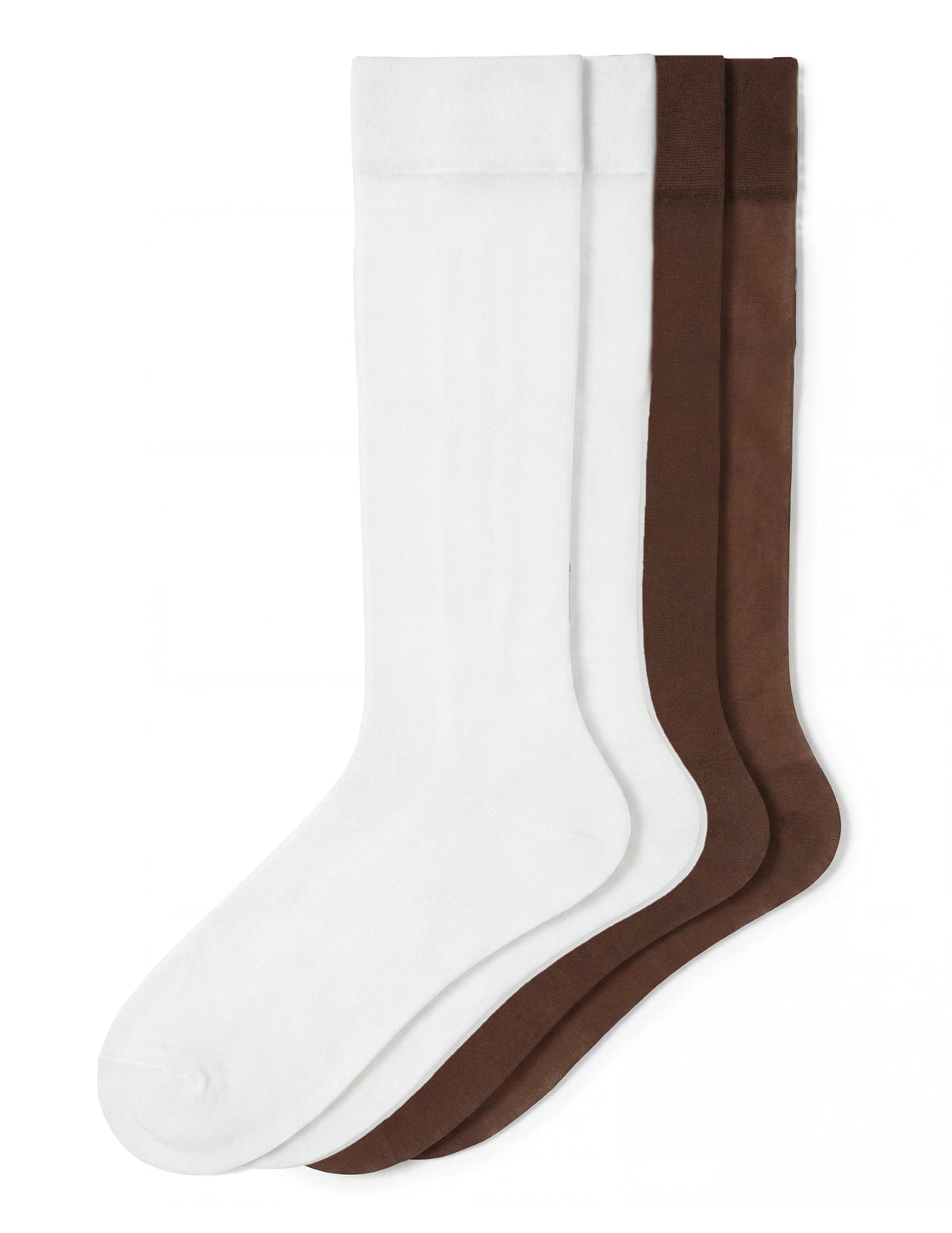 Sheer Knee High Socks 2 Pair Pack - Brown | Hue