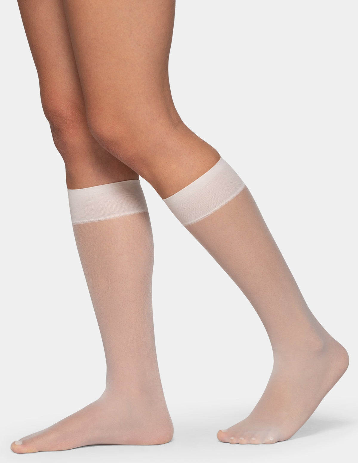 Sheer Knee High Socks 2 Pair Pack - Brown | Hue