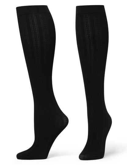 Cable Knee High - Black | Hue