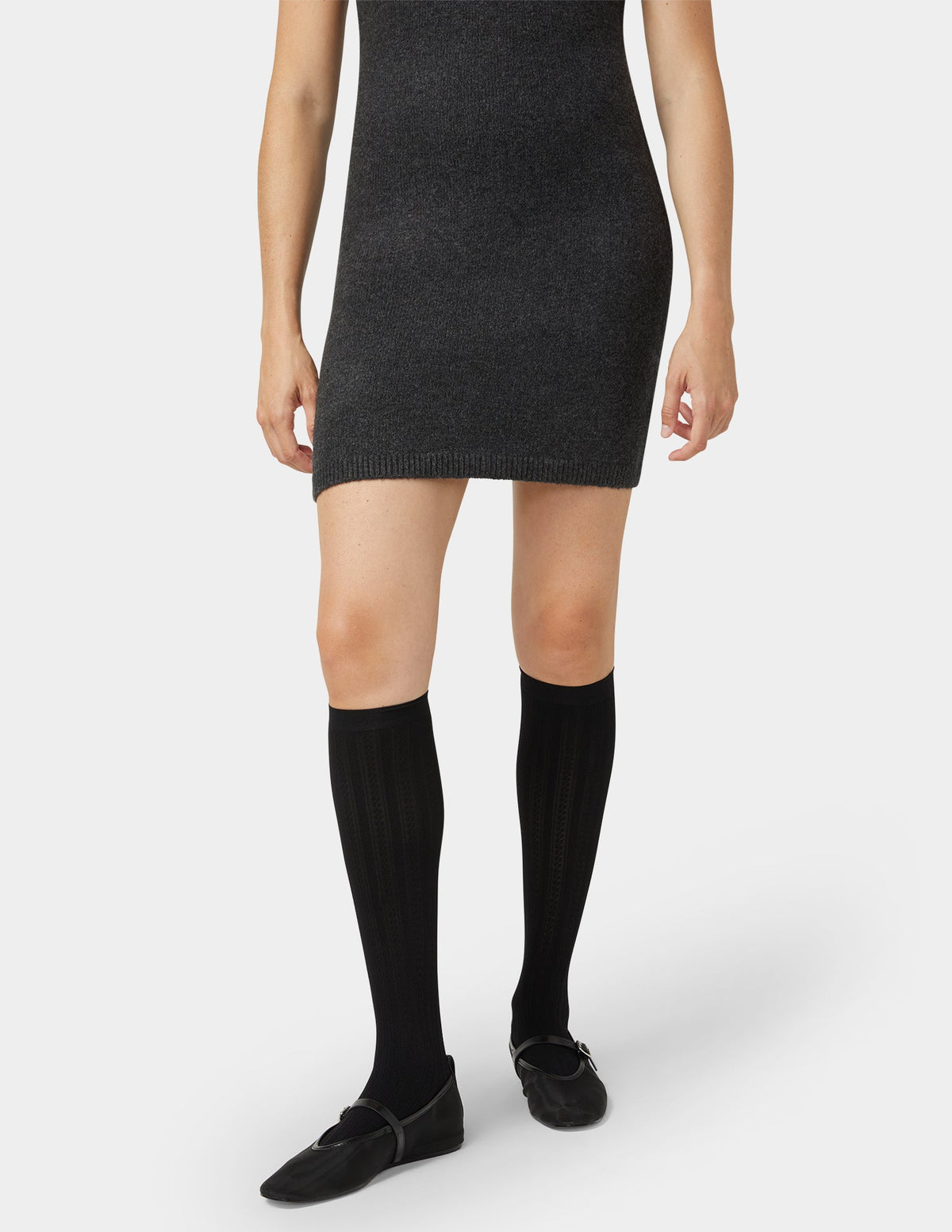 Cable Knee High - Black | Hue