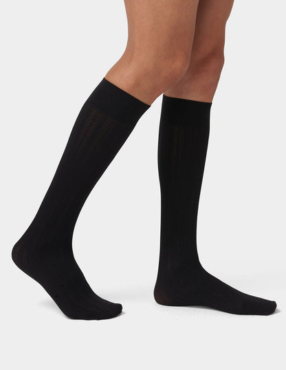 Cable Knee High - Black | Hue