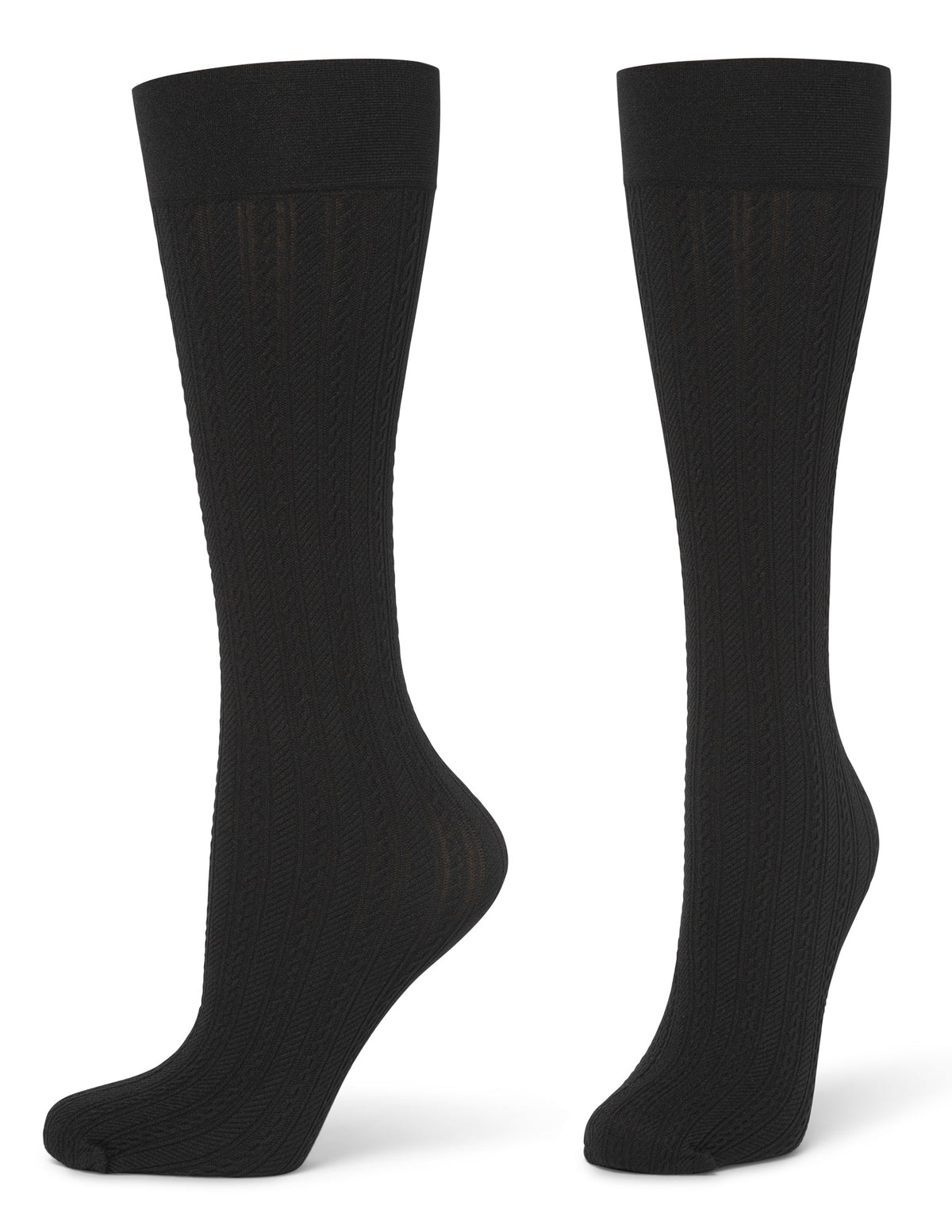 Cable Knee High - Black | Hue