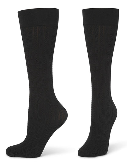 Cable Knee High - Black | Hue