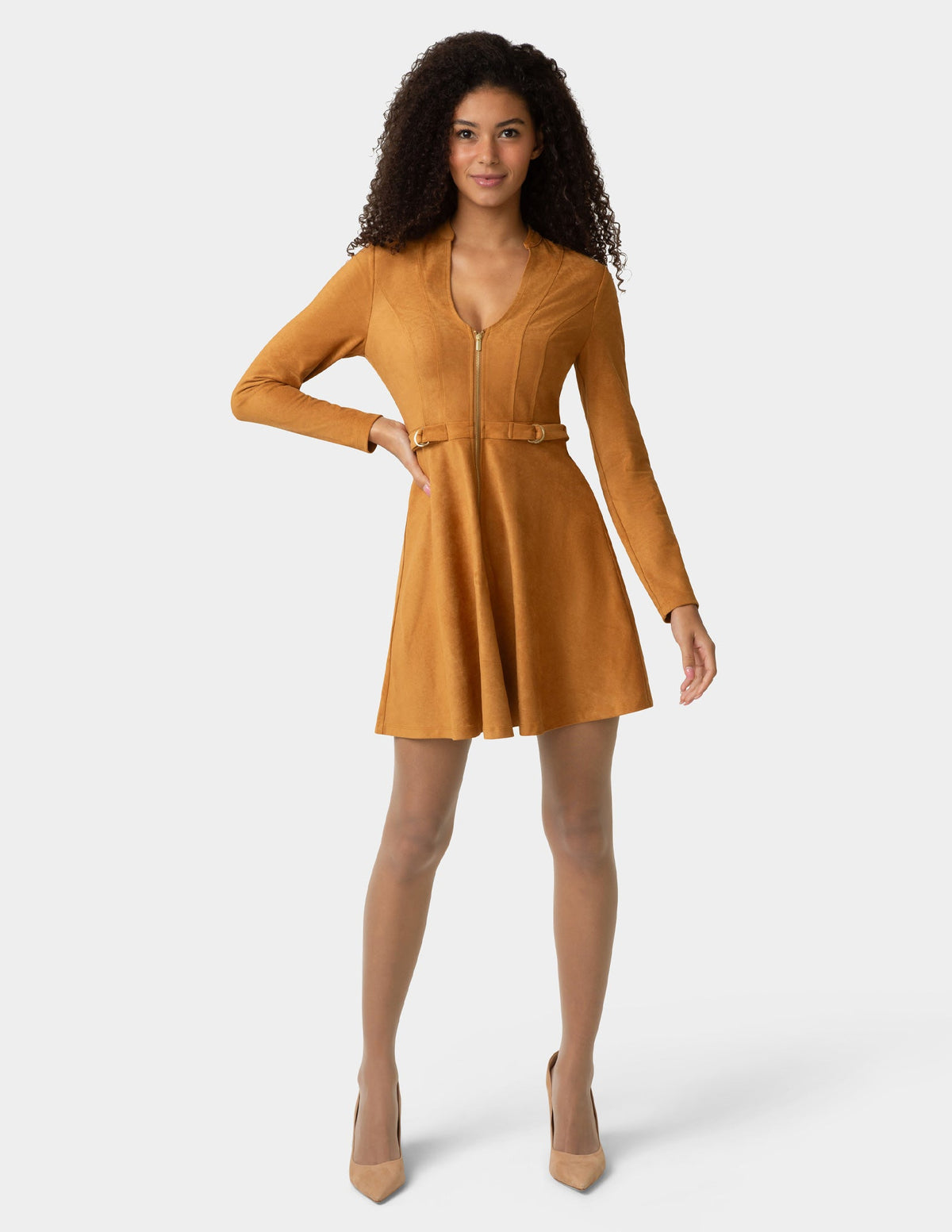 French Lace Control Top Pantyhose - Almond Blossom | Hue