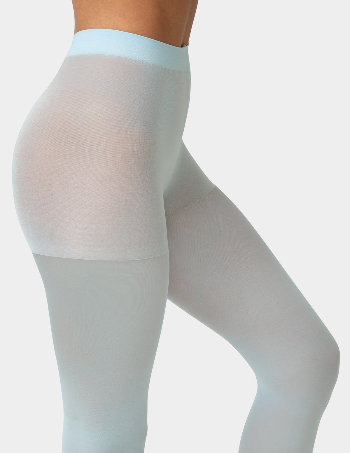 Sheer Tights with Control Top - Cerulean | Hue