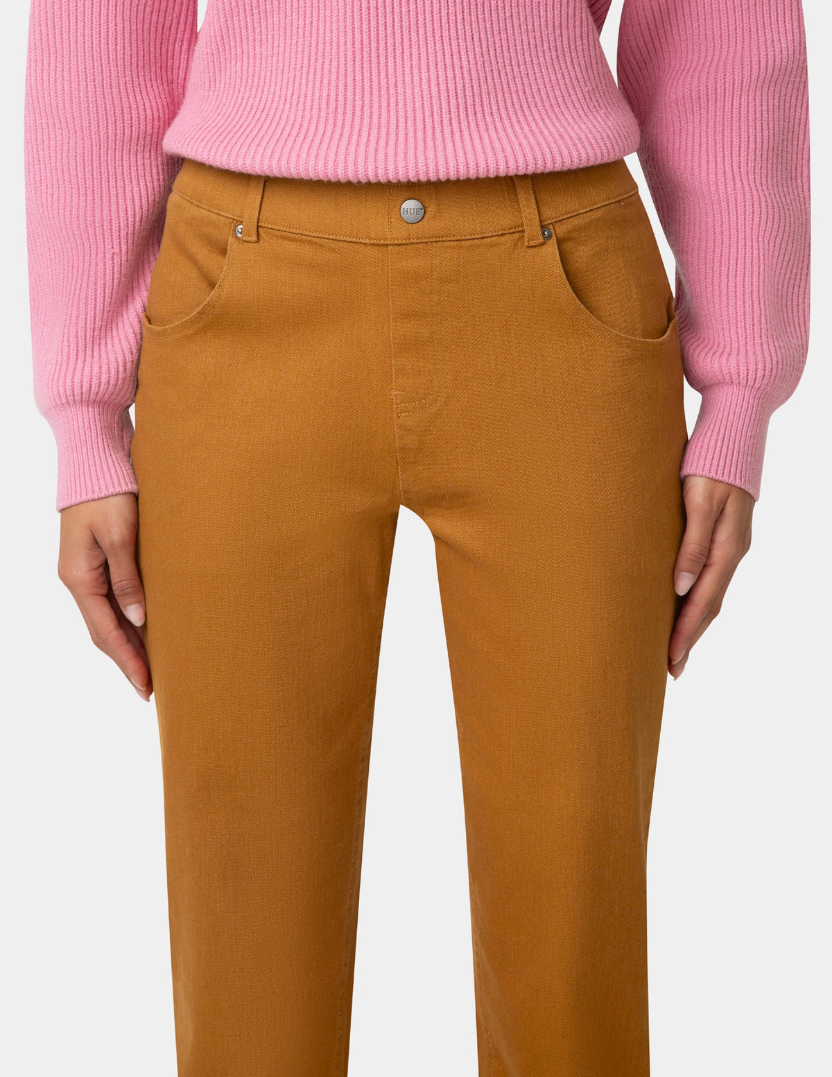 Girlfriend Mid-Rise Denim Pant - Caramel Cafe | Hue