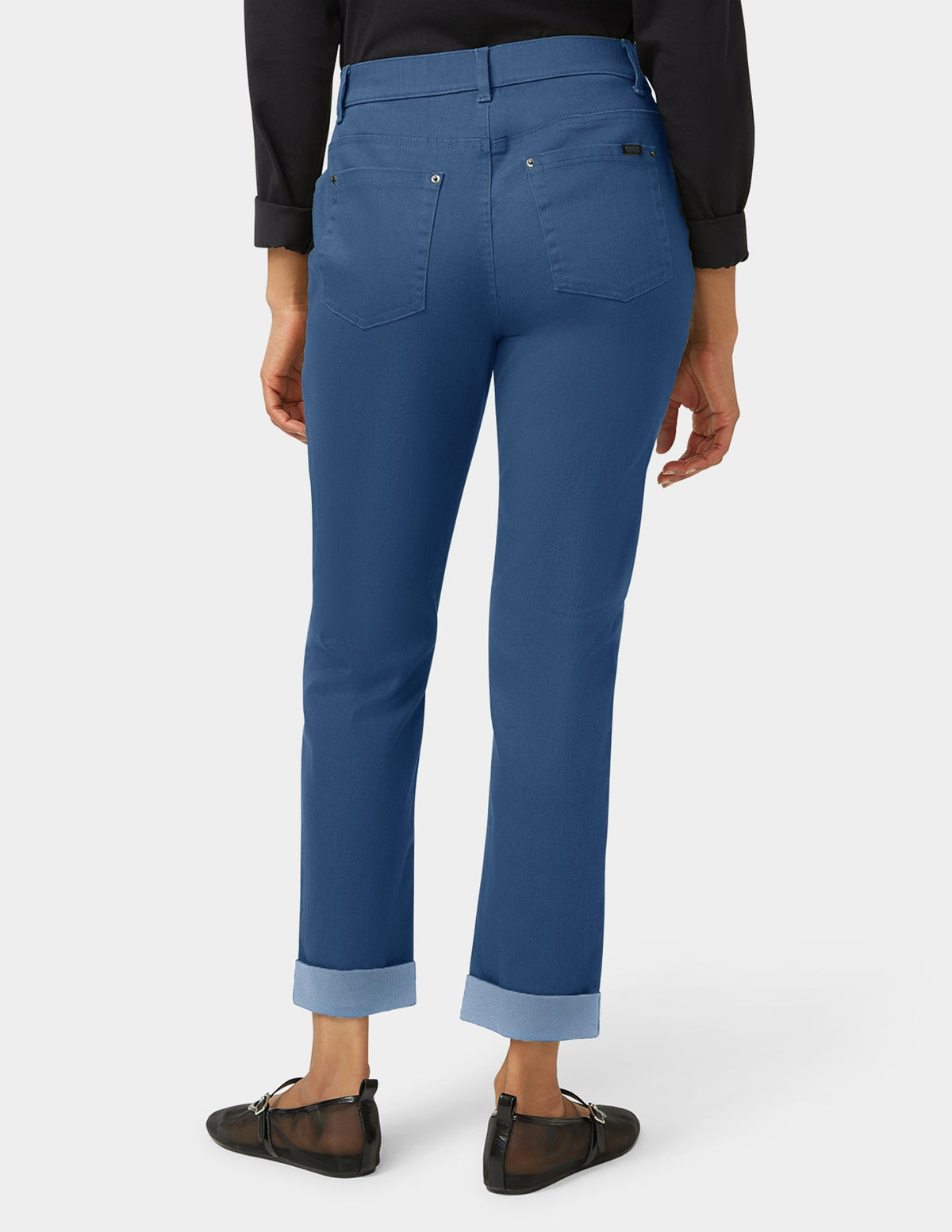 Girlfriend Mid-Rise Denim Pant - Medium Wash | Hue