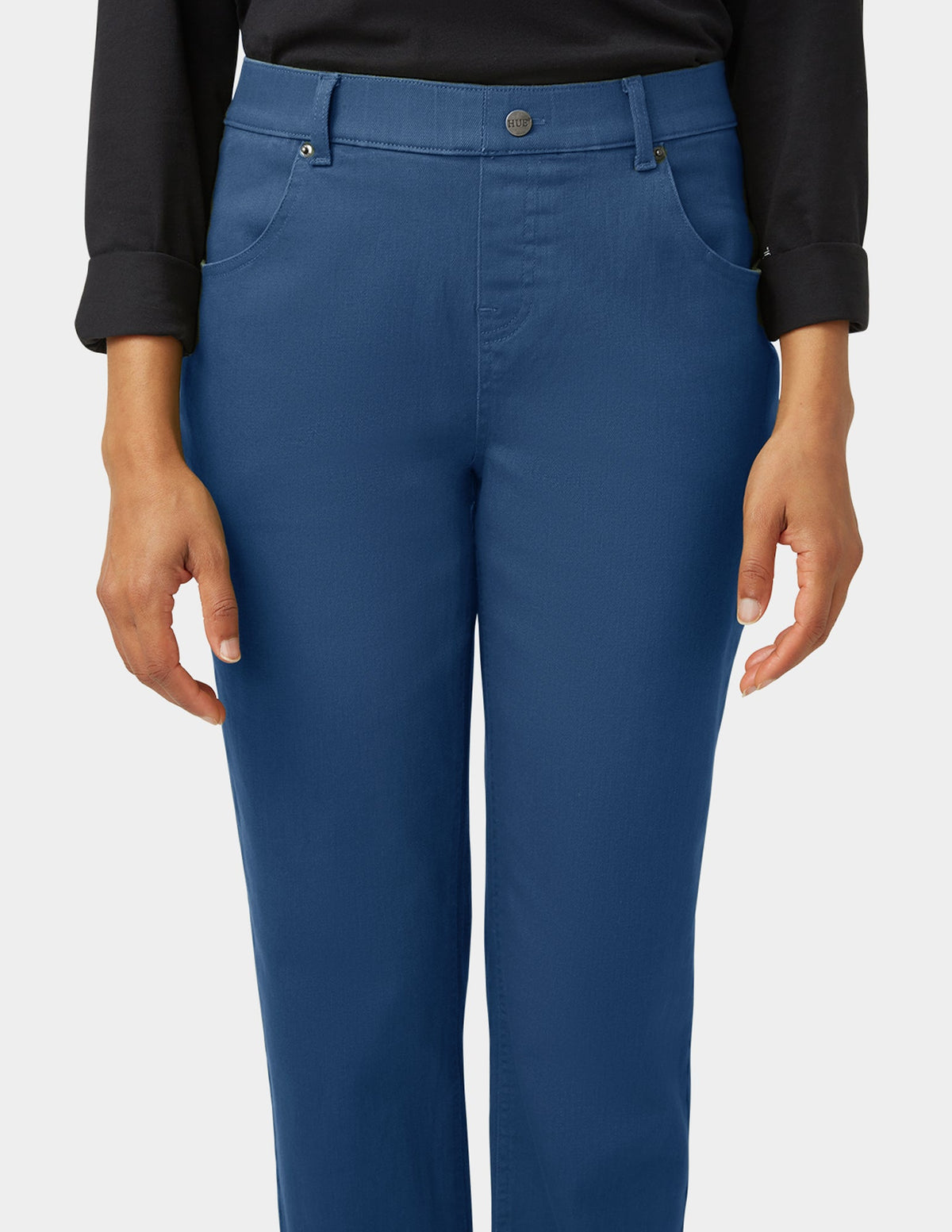 Girlfriend Mid-Rise Denim Pant - Medium Wash | Hue