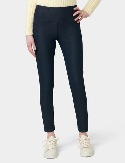 Plush Lined Denim Legging - Midnight Rinse | Hue