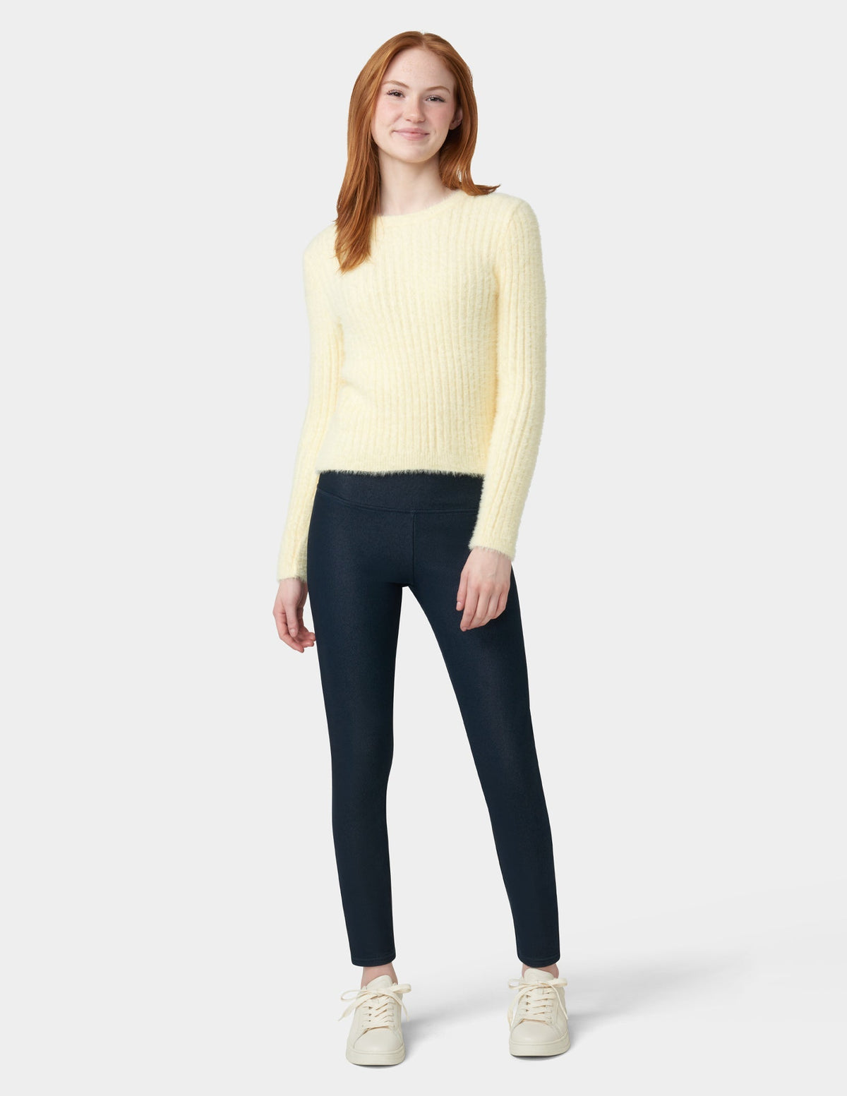 Plush Lined Denim Legging - Midnight Rinse | Hue