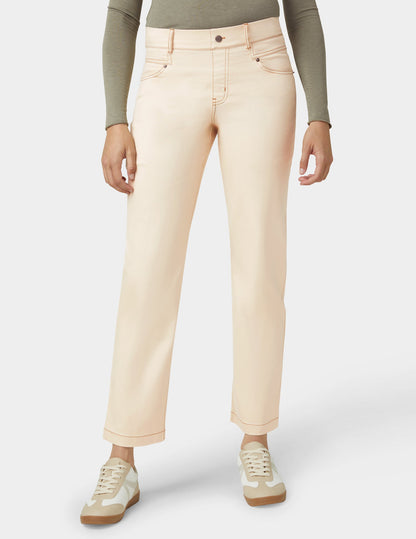 Crosshatch Denim Straight Leg Pant - Ecru | Hue
