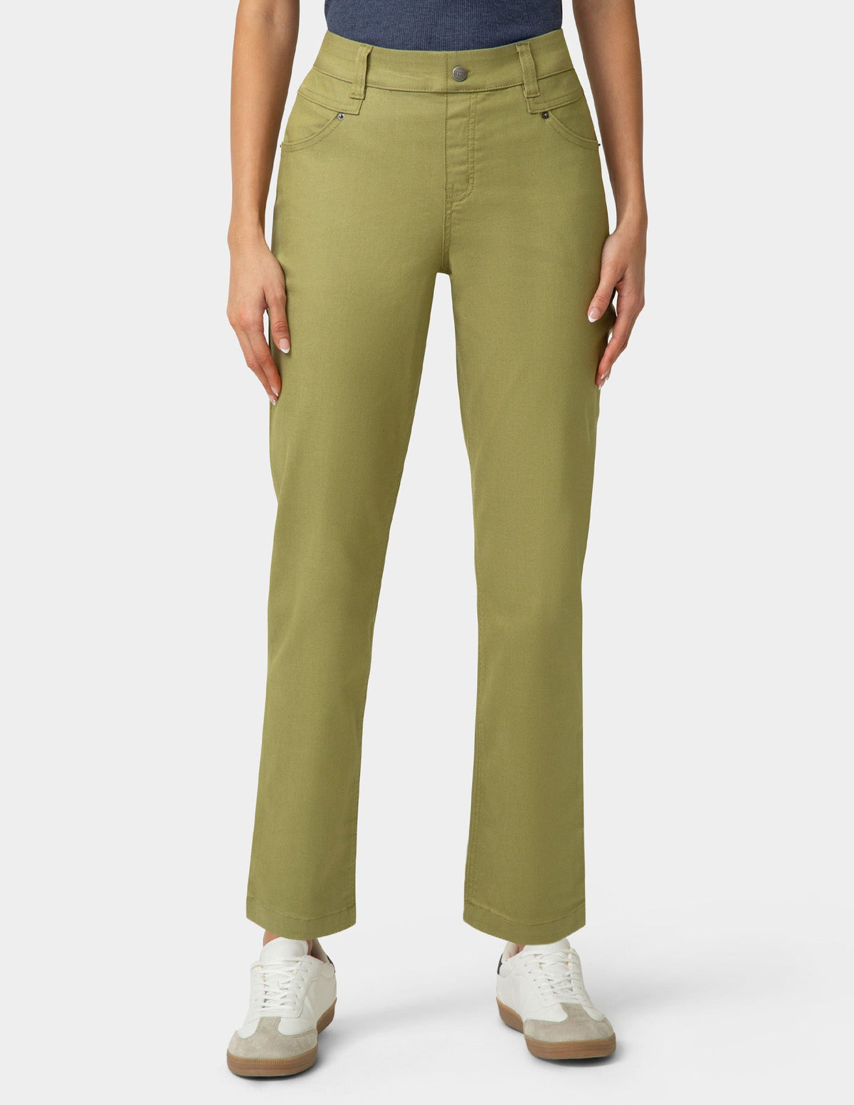 Crosshatch Denim Straight Leg Pant - Boa | Hue