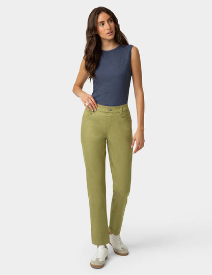 Crosshatch Denim Straight Leg Pant - Boa | Hue