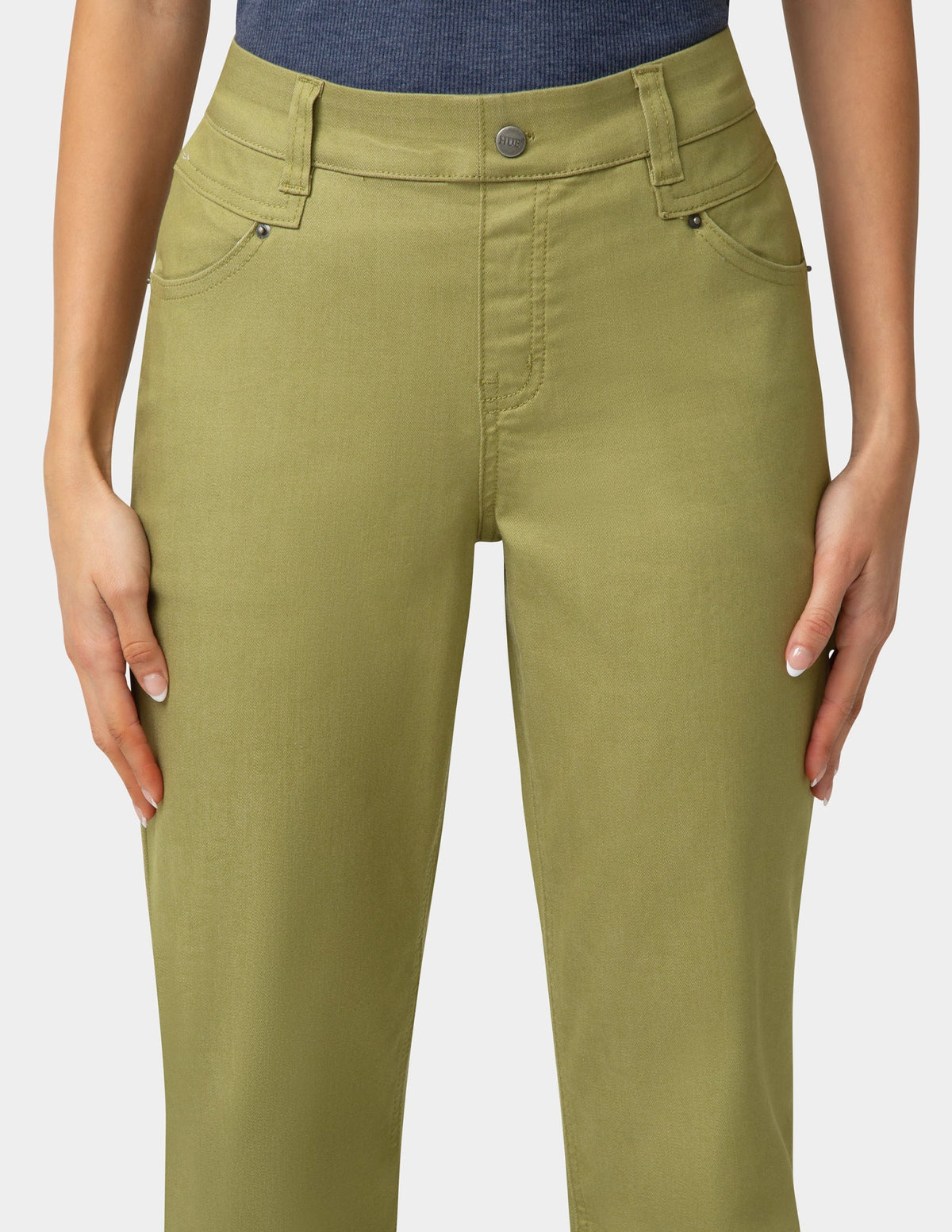 Crosshatch Denim Straight Leg Pant - Boa | Hue