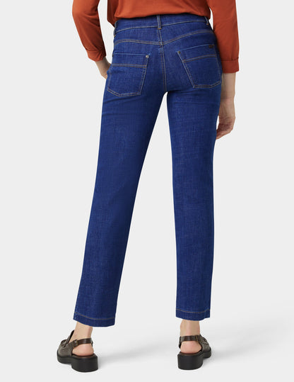Crosshatch Denim Straight Leg Pant - Indigo | Hue