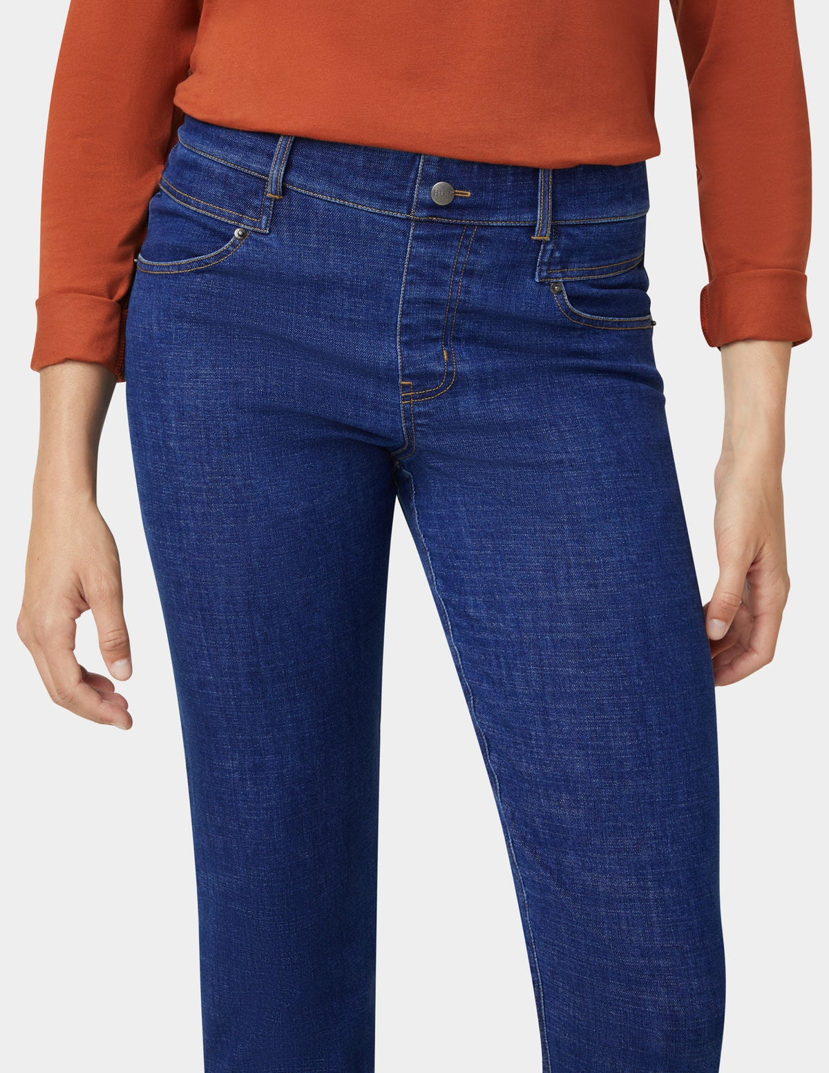 Crosshatch Denim Straight Leg Pant - Indigo | Hue