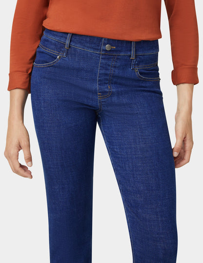 Crosshatch Denim Straight Leg Pant - Indigo | Hue