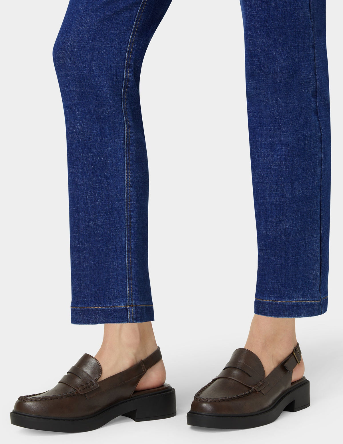 Crosshatch Denim Straight Leg Pant - Indigo | Hue