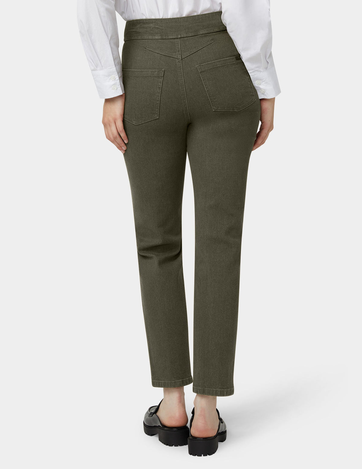 Denim Straight Leg Pant - Olive Night | Hue