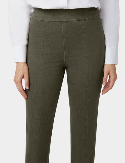 Denim Straight Leg Pant - Olive Night | Hue
