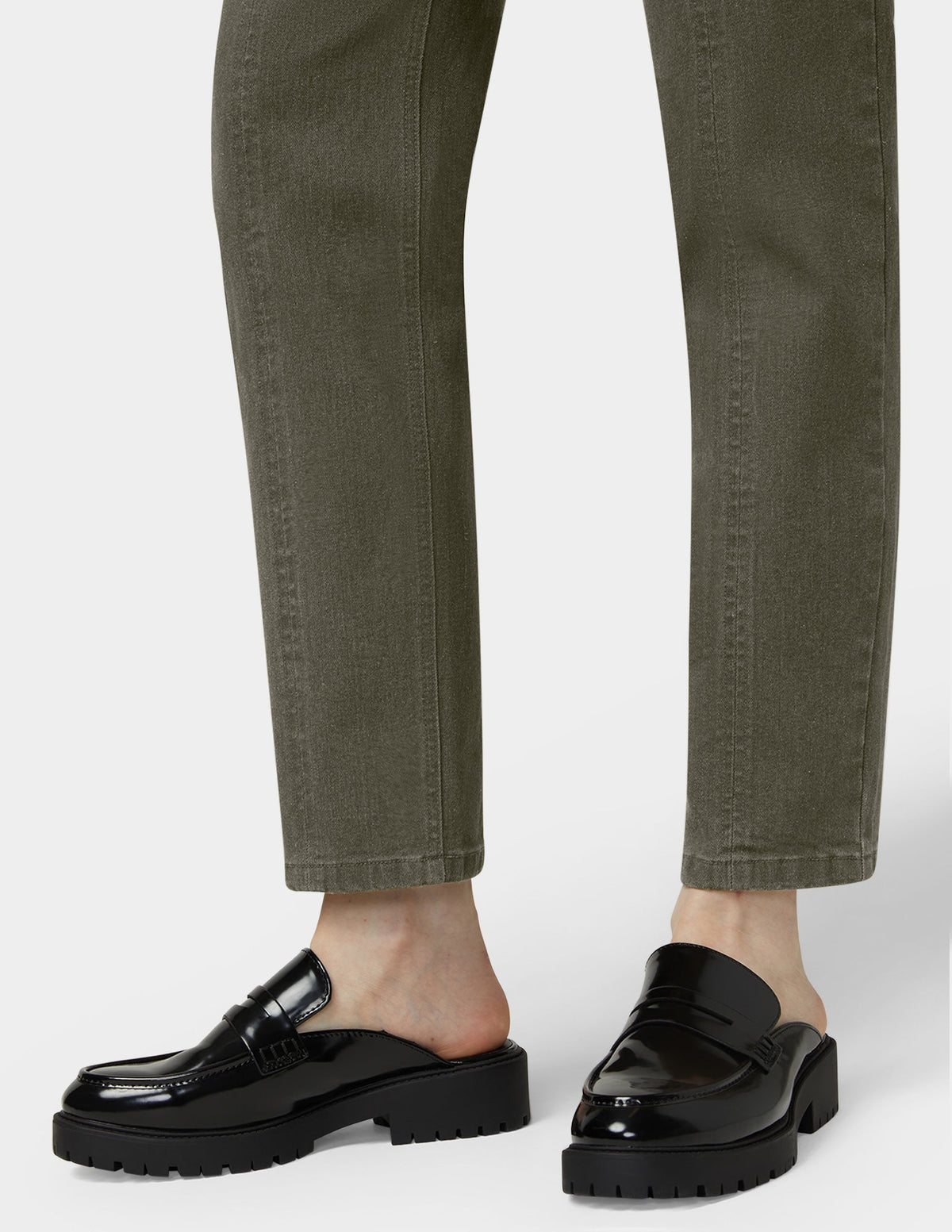 Denim Straight Leg Pant - Olive Night | Hue