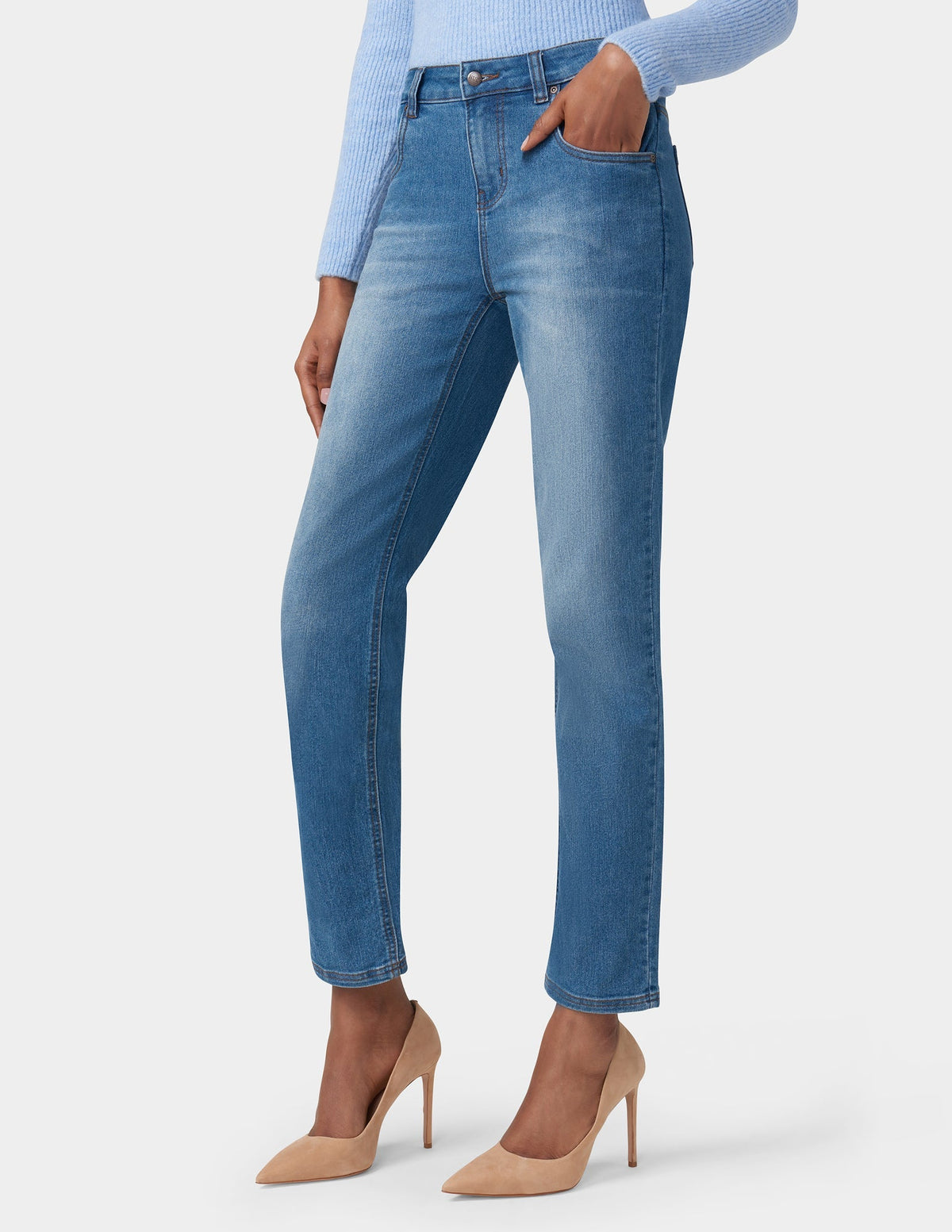 Straight Leg Jeans - Medium Wash | Hue