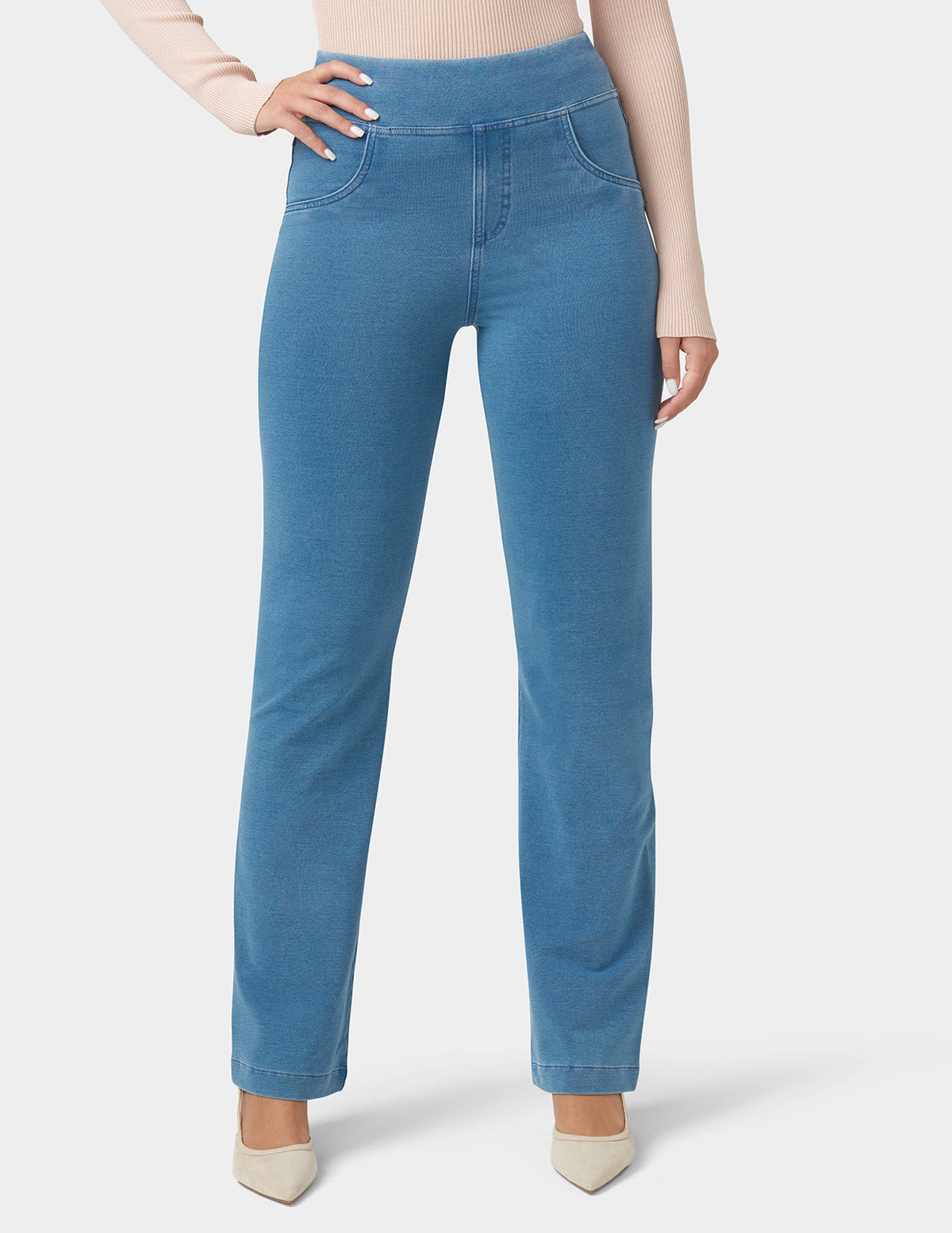 Game-Changing Hi-Rise Straight Leg Legging - Classic Light Wash | Hue