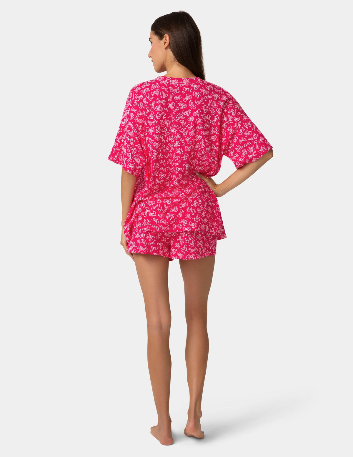 Put A Bow On It PJ Set - Bright Rose | Hue