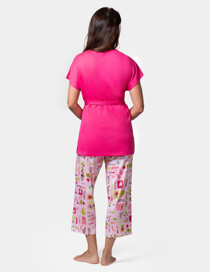 Mama Jama 3 Piece PJ Set - Beetroot Pink | Hue