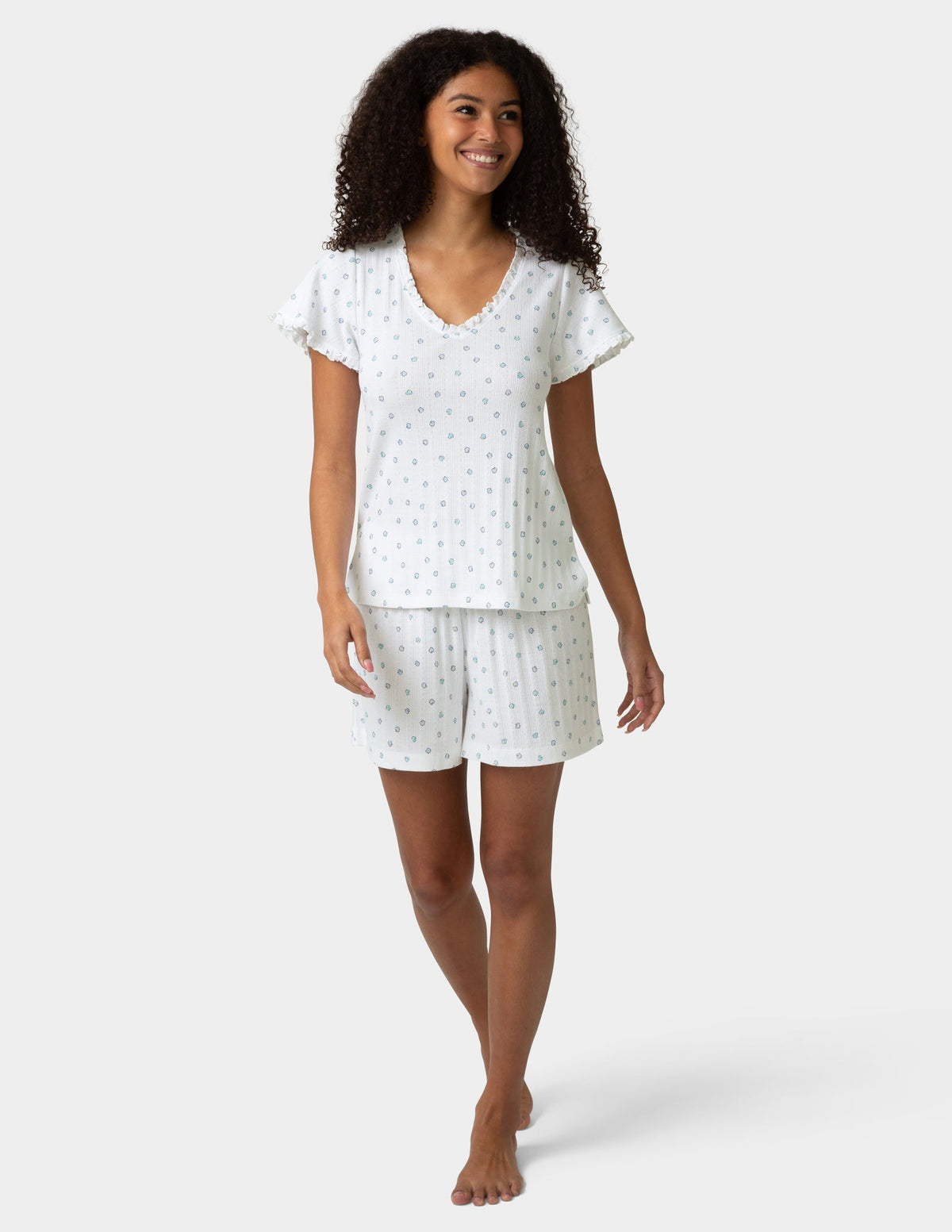 Pointelle PJ Tee - Bright White | Hue